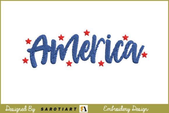 America 4th of July Embroidery Design Review