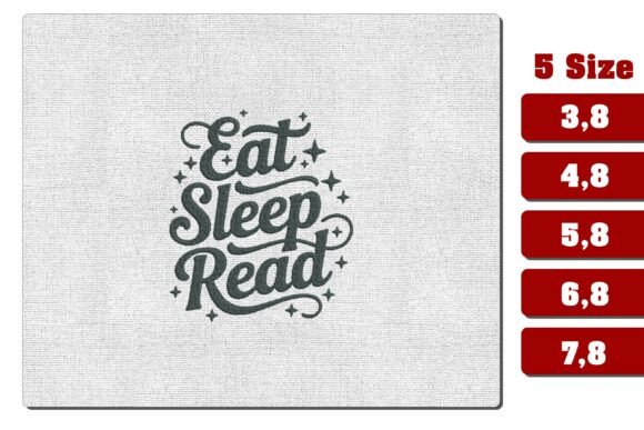 Eat Sleep Read Machine Embroidery Design Review