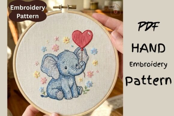 Elephant Embroidery Pattern, Heart Balloon Review