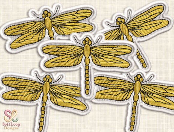 Golden Dragonfly Patch Embroidery Design Review