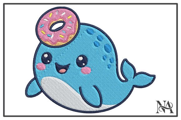 Kawaii Narwhal Donut Embroidery Design Review