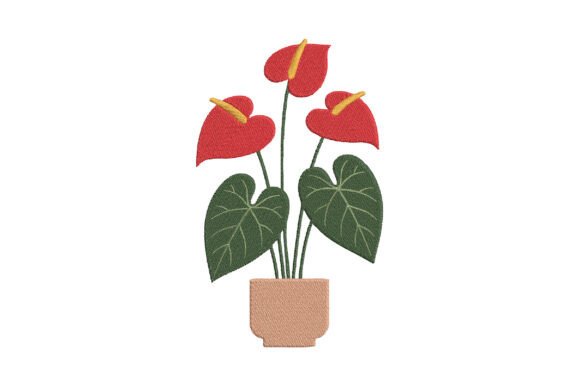 Red Anthurium Embroidery Design Review
