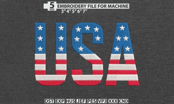 USA Embroidery Pattern DST PES Design Review